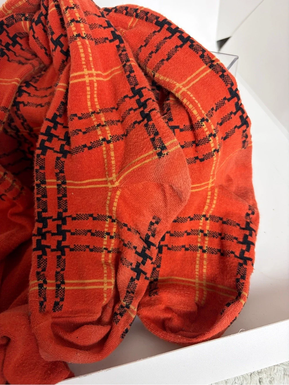 Falke Orange Plaid Women's Tights